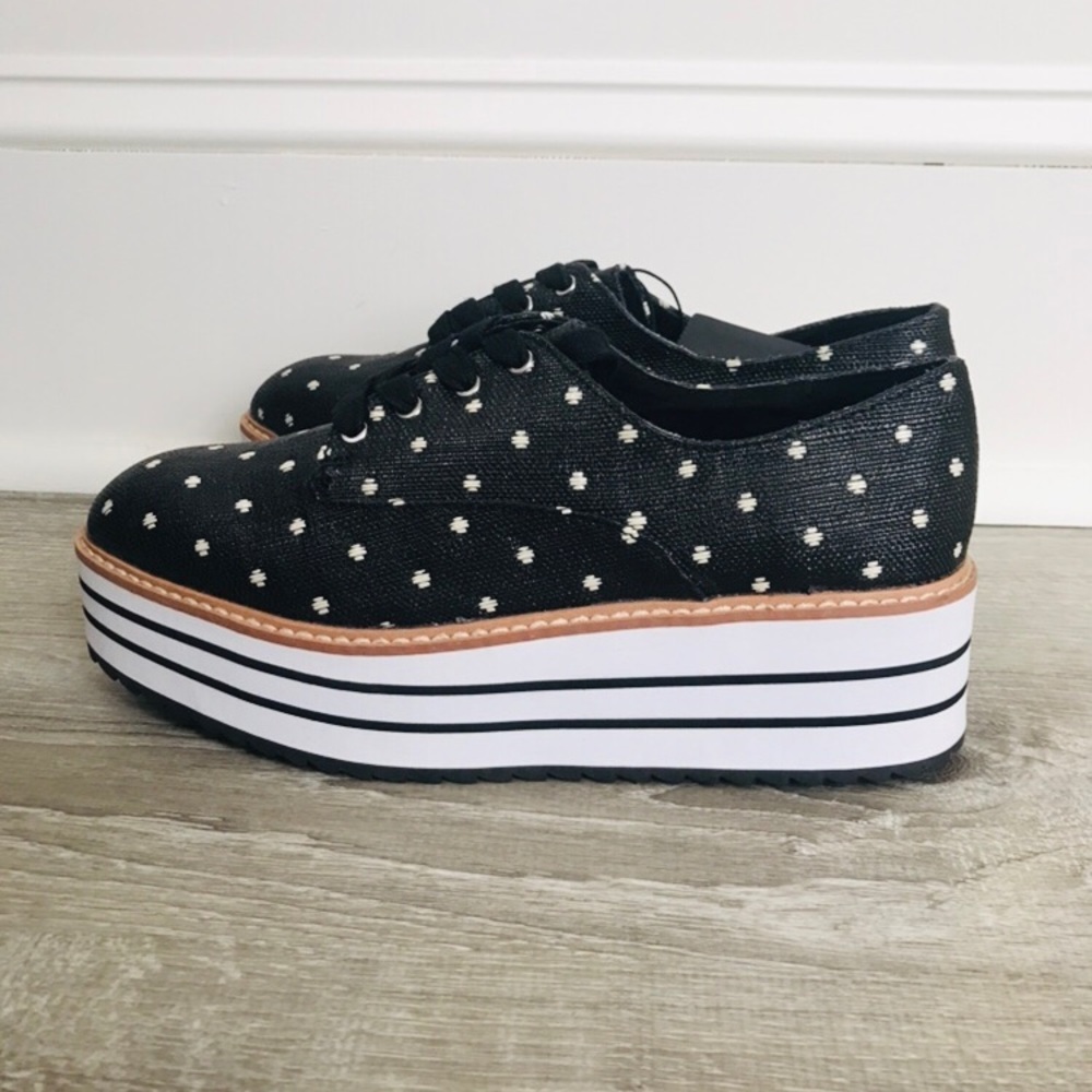 ZARA Black Platform Derby Shoes